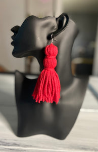 Double knot tassel earrings