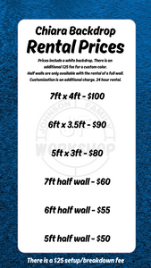 Chiara Wall Rental - Must Contact Us To Book
