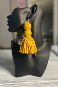 Double knot tassel earrings