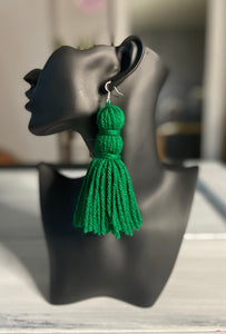 Double knot tassel earrings