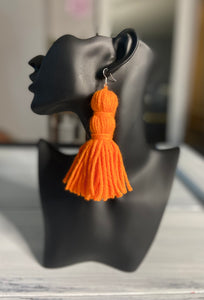 Double knot tassel earrings